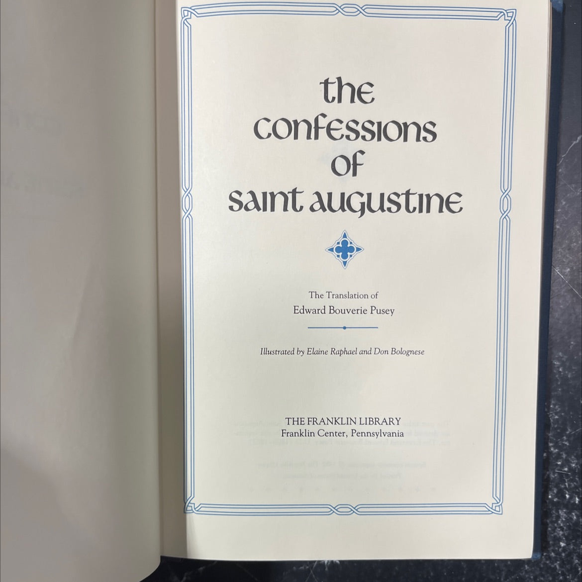 the confessions of saint augustine book, by saint augustine, 1982 Leather image 2