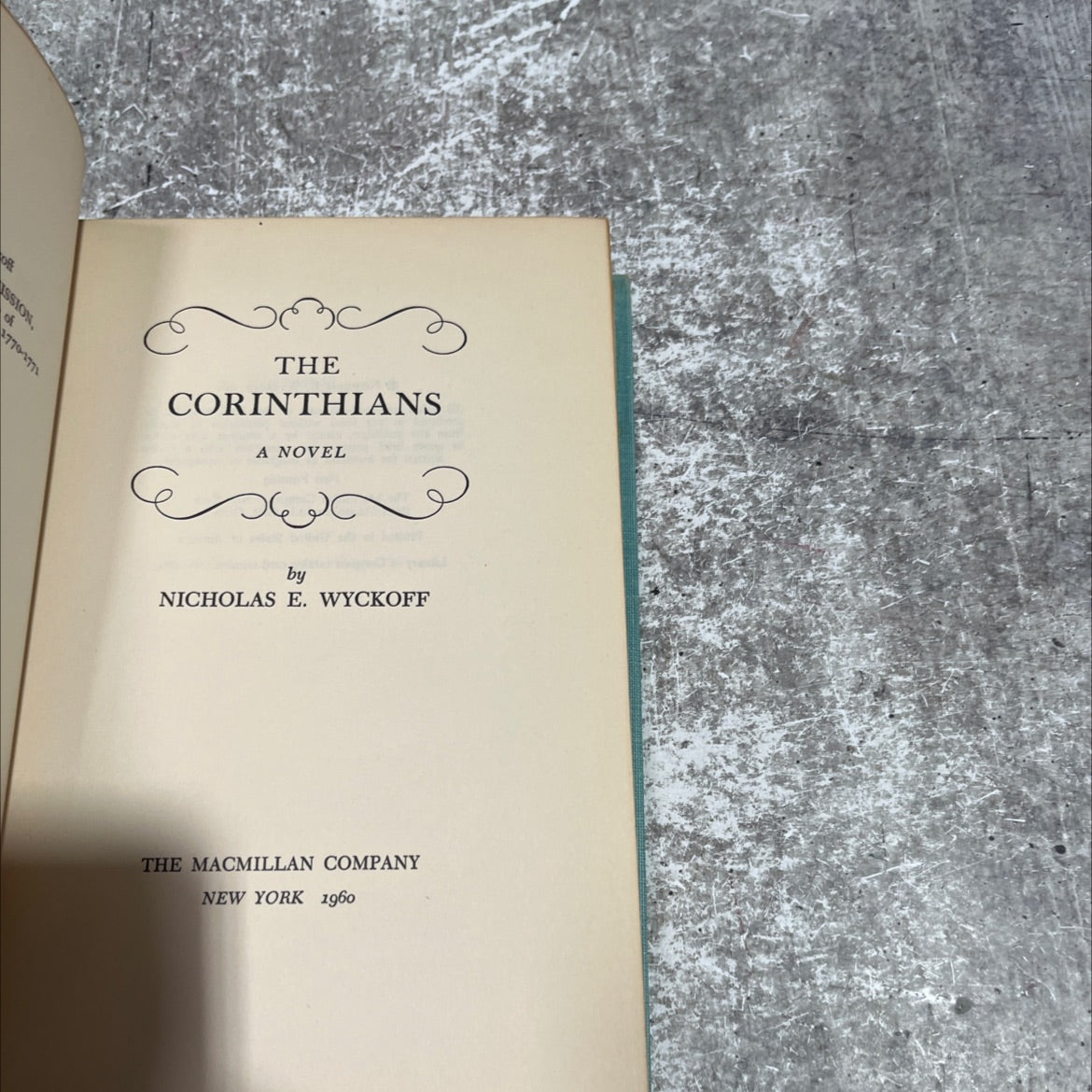 the corinthians book, by nicholas e. wyckoff, 1960 Hardcover image 2