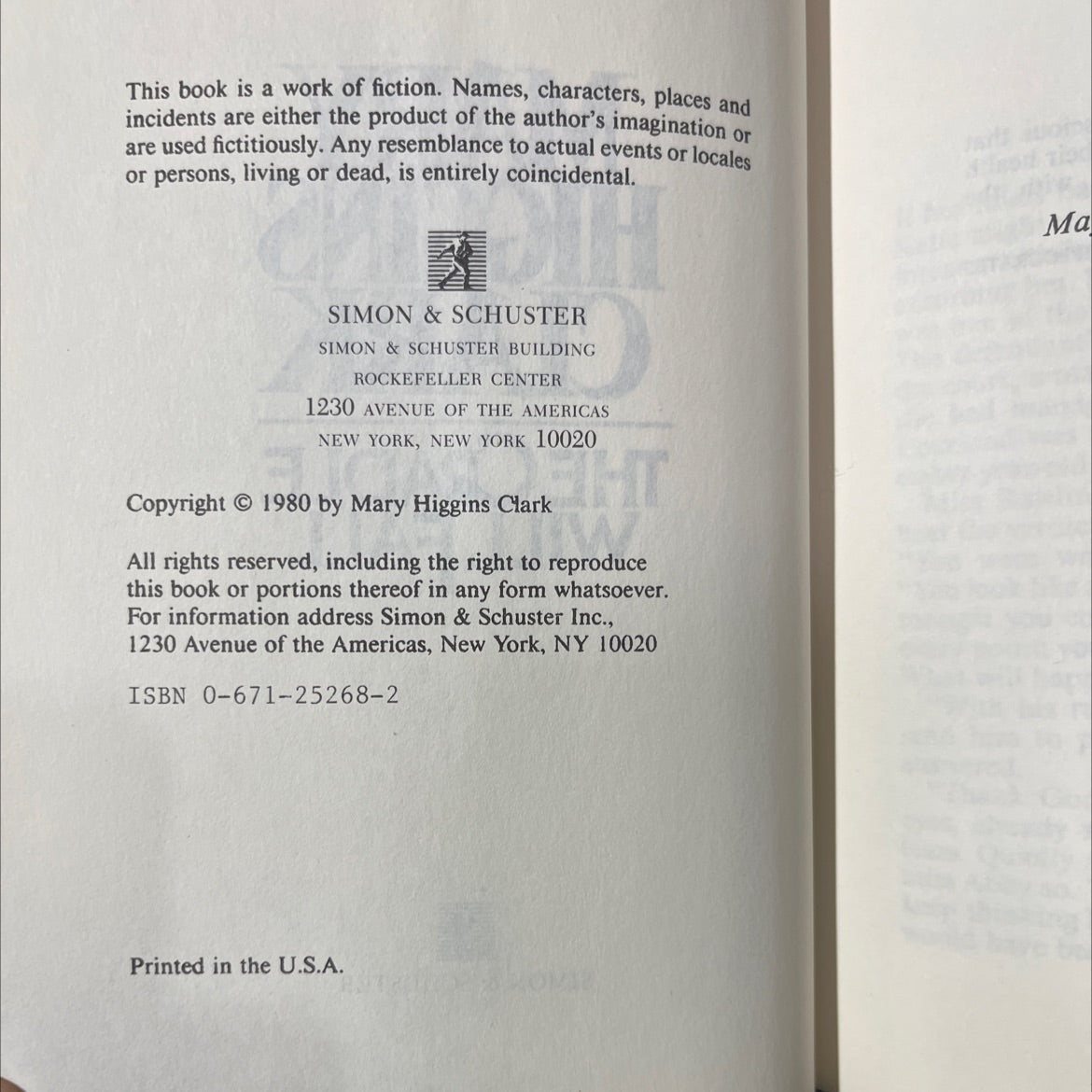 the cradle will fall book, by mary higgins clark, 1980 Hardcover image 3