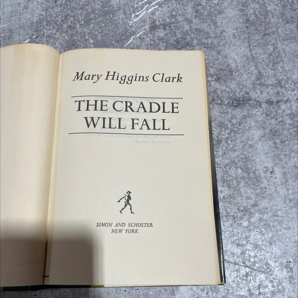 the cradle will fall book, by Mary Higgins Clark, 1980 Hardcover image 2