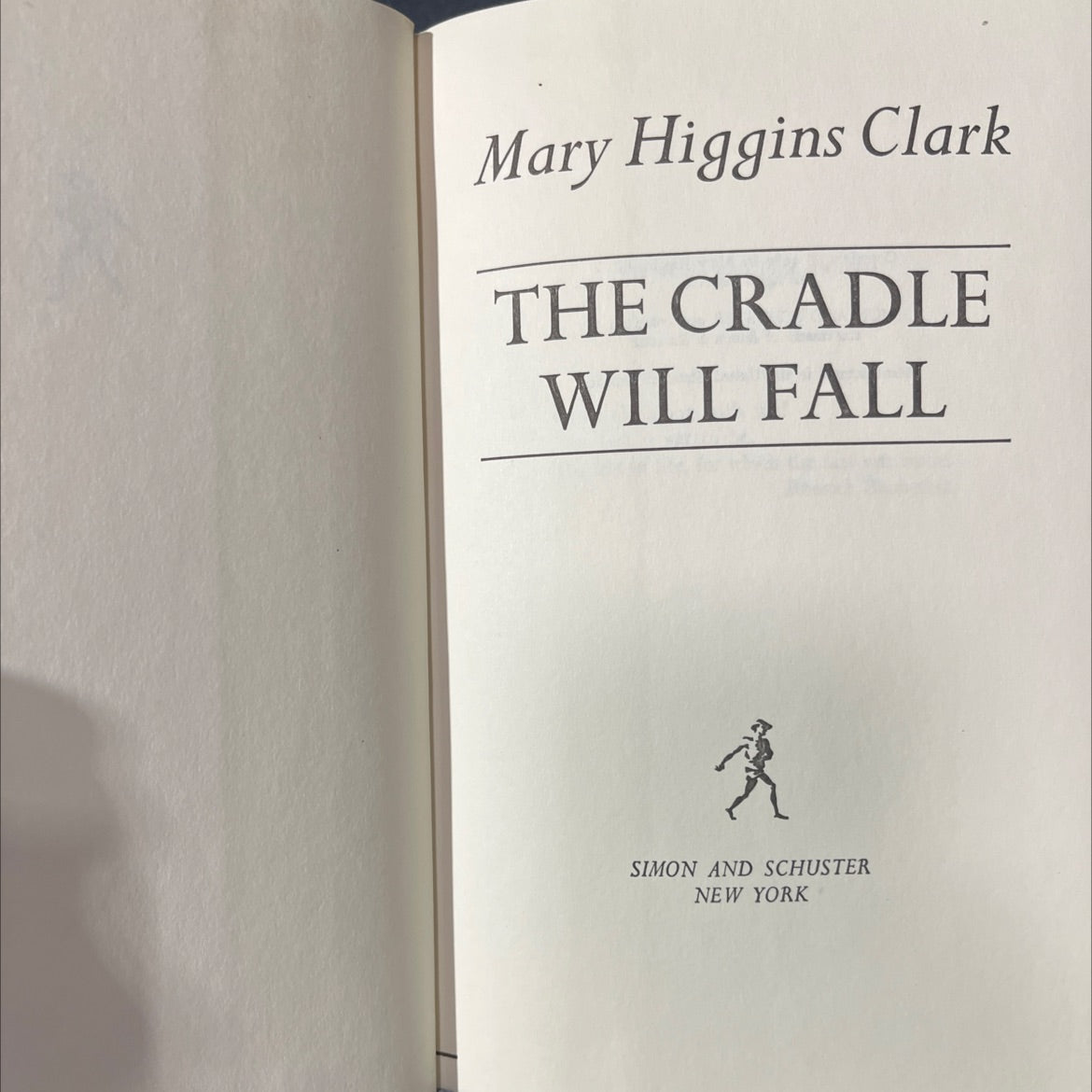 the cradle will fall book, by Mary Higgins Clark, 1980 Hardcover image 2