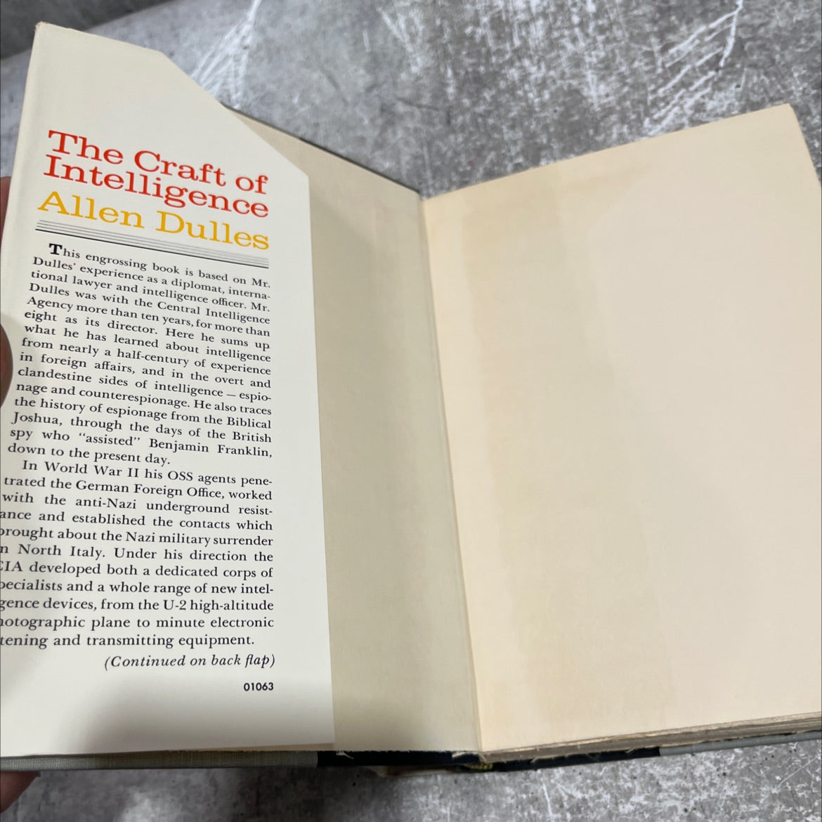 the craft of intelligence book, by Allen Dulles, 1963 Hardcover image 4