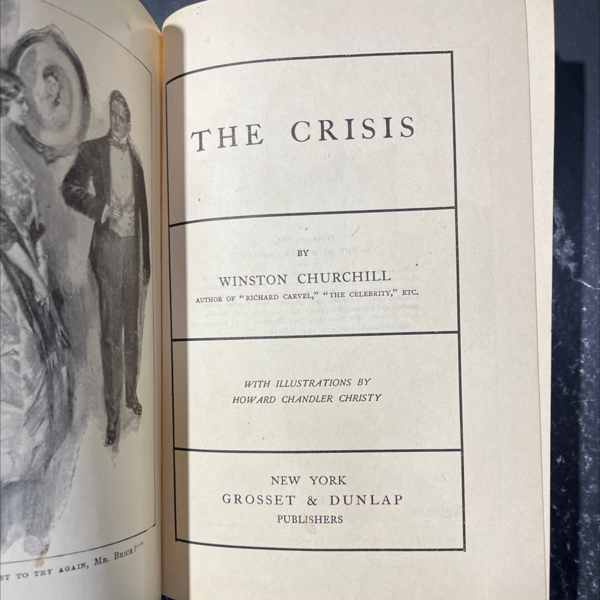 the crisis book, by winston churchill, 1912 Hardcover image 2