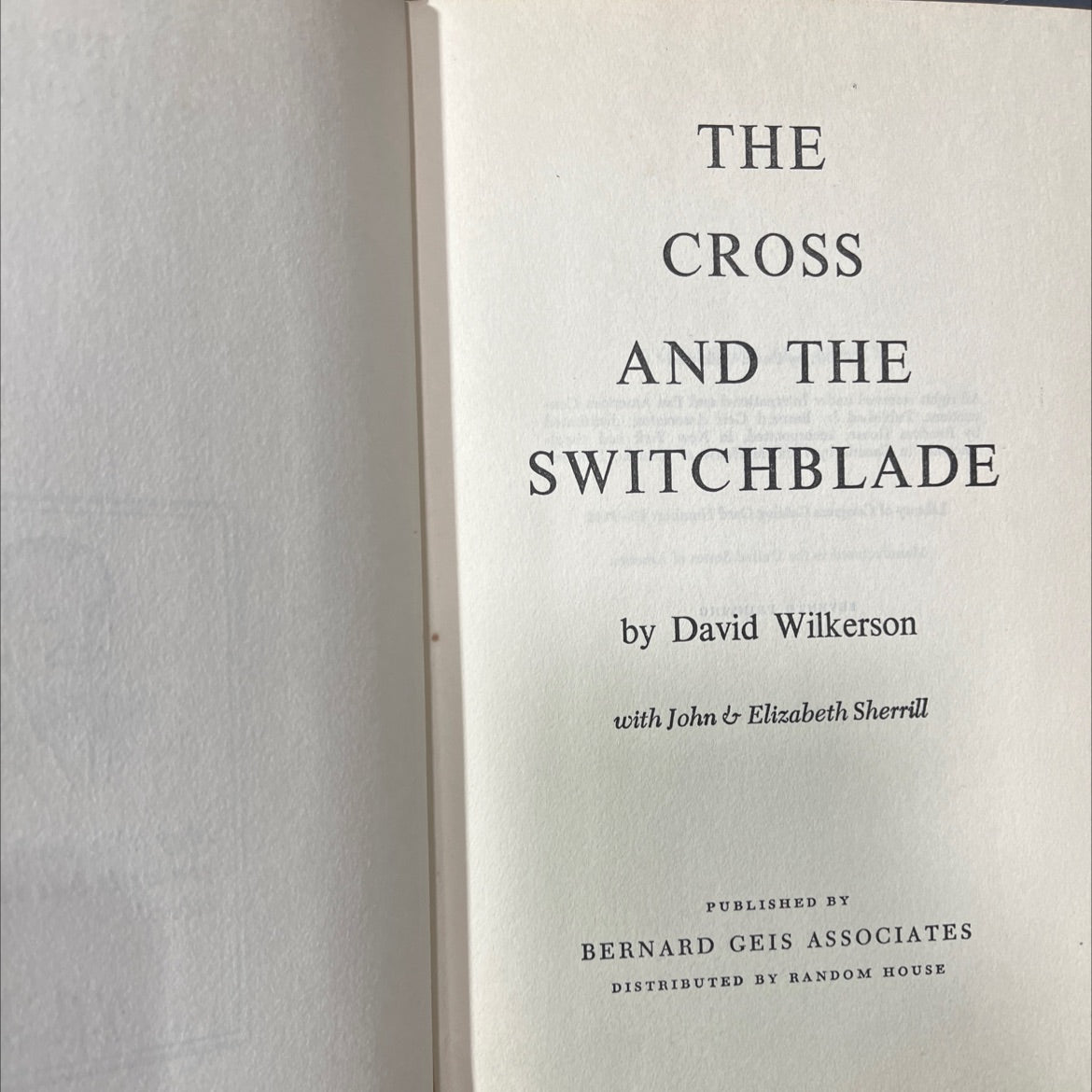 the cross and the switchblade book, by David Wilkerson, 1963 Hardcover image 2