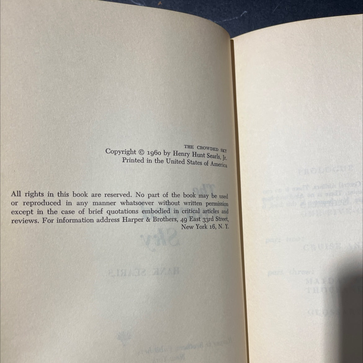 the crowded sky book, by hank searls, 1960 Hardcover image 3