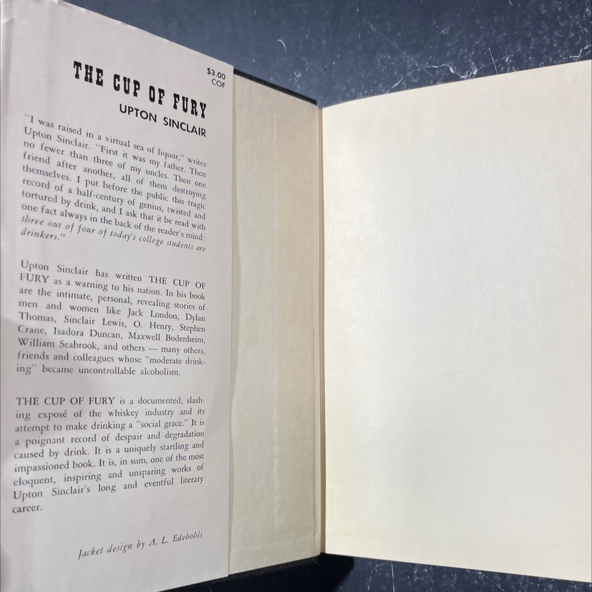 the cup of fury book, by upton sinclair, 1956 Hardcover image 4