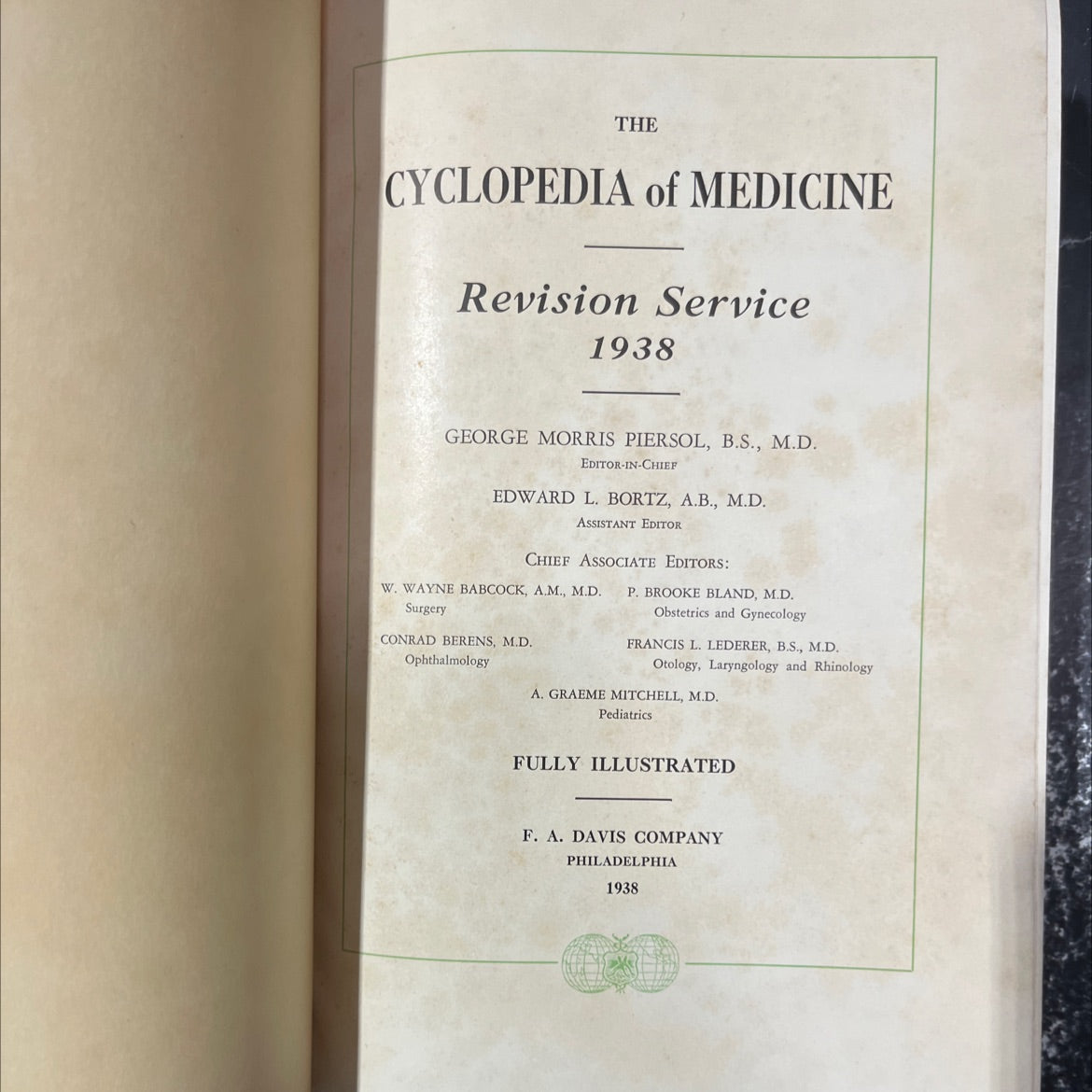 the cyclopedia of medicine book, by george morris piersol, 1938 Hardcover image 2