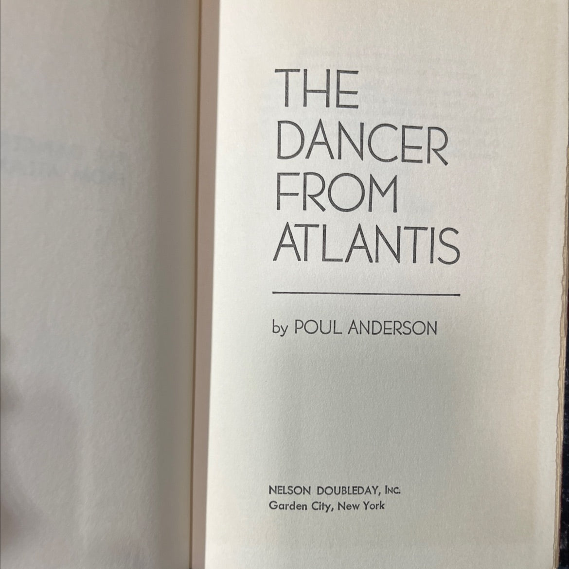 the dancer from atlantis book, by poul anderson, 1971 Hardcover image 2