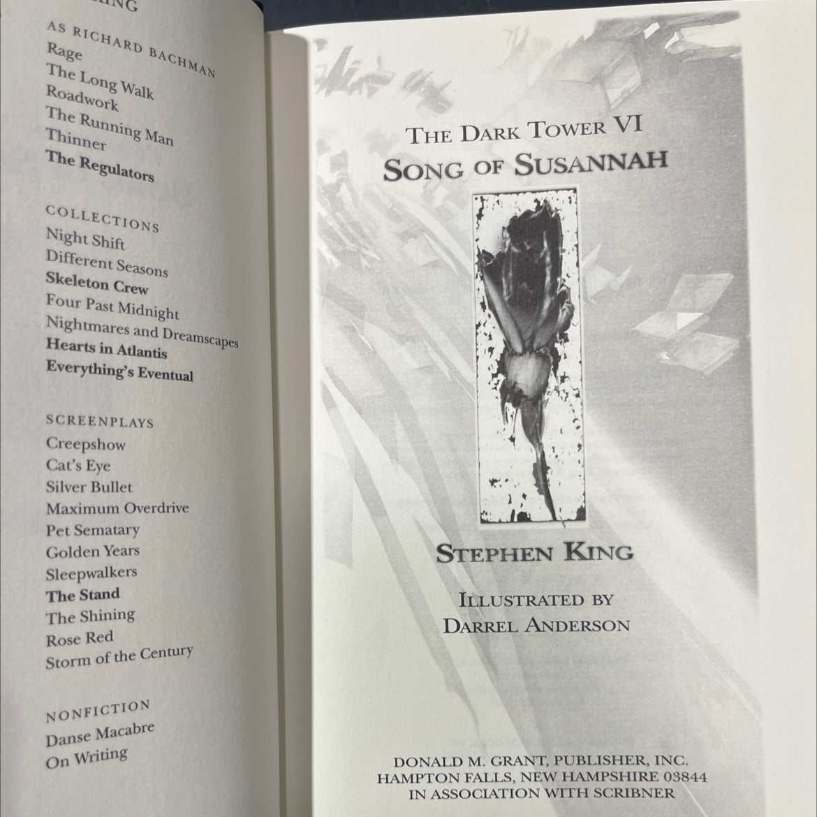 the dark tower vi: song of susannah book, by stephen king, 2004 Hardcover image 2