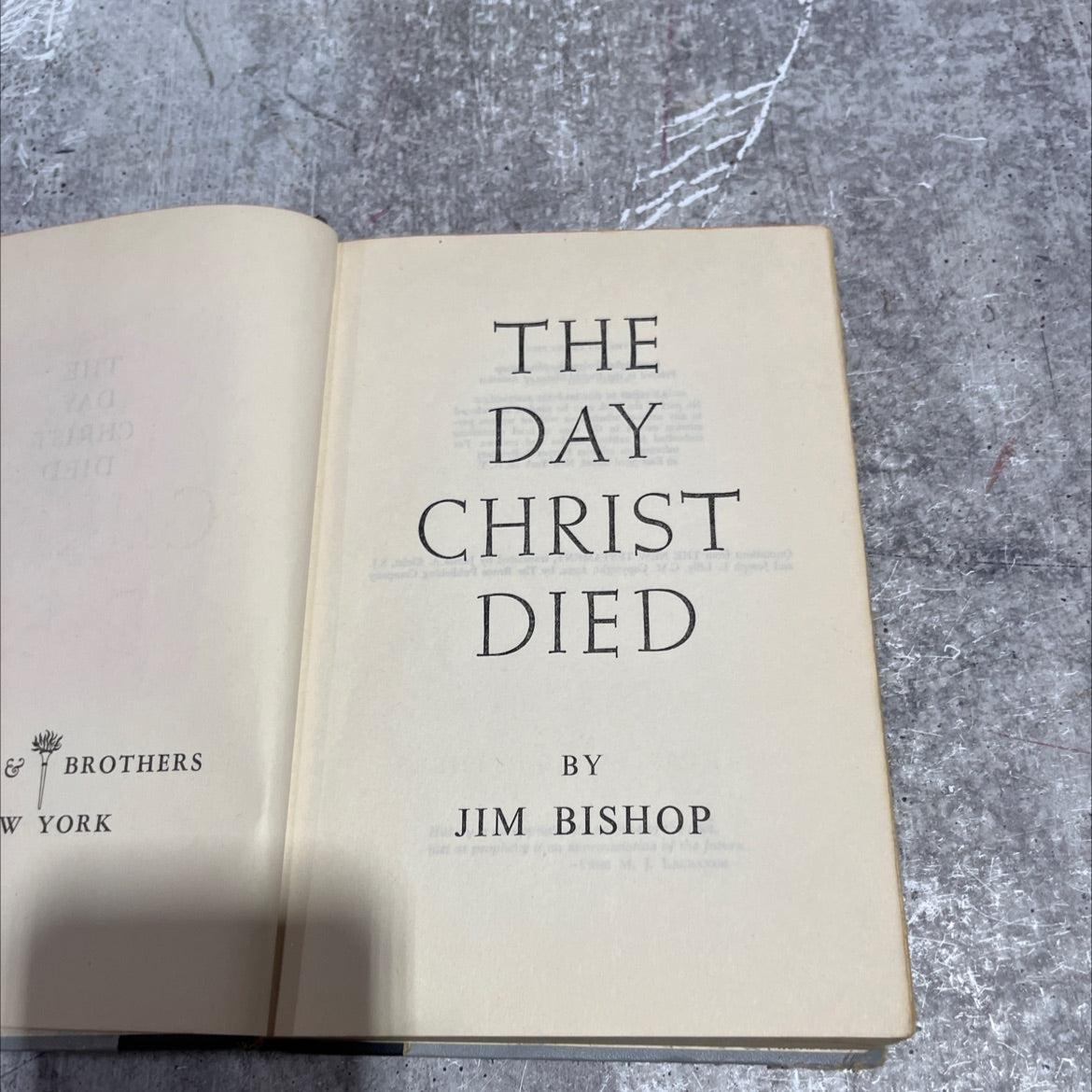 the day christ died book, by Jim Bishop, 1957 Hardcover image 2