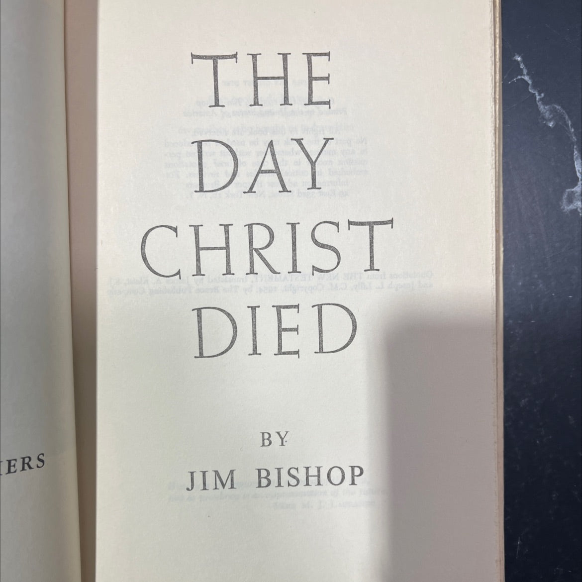 the day christ died book, by jim bishop, 1957 Hardcover image 2