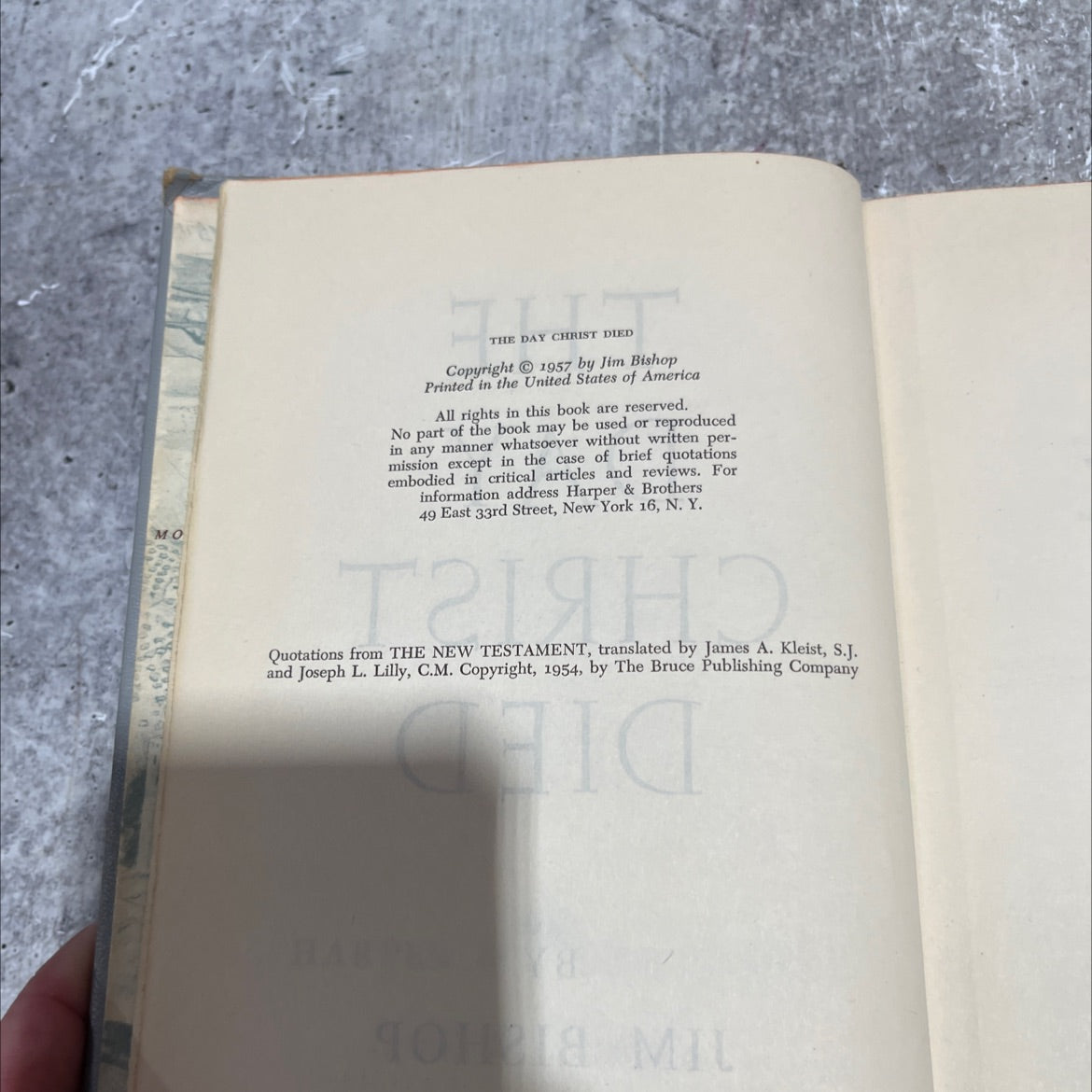 the day christ died book, by Jim Bishop, 1957 Hardcover image 3