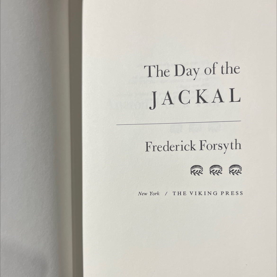 the day of the jackal book, by Frederick Forsyth, 1971 Hardcover image 2