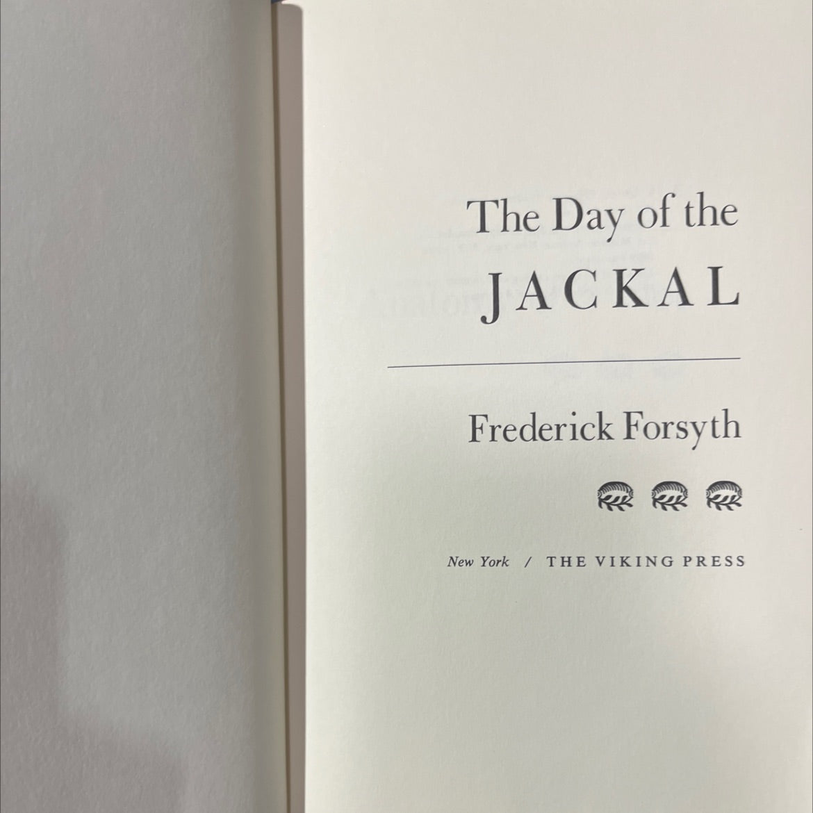 the day of the jackal book, by Frederick Forsyth, 1971 Hardcover image 2