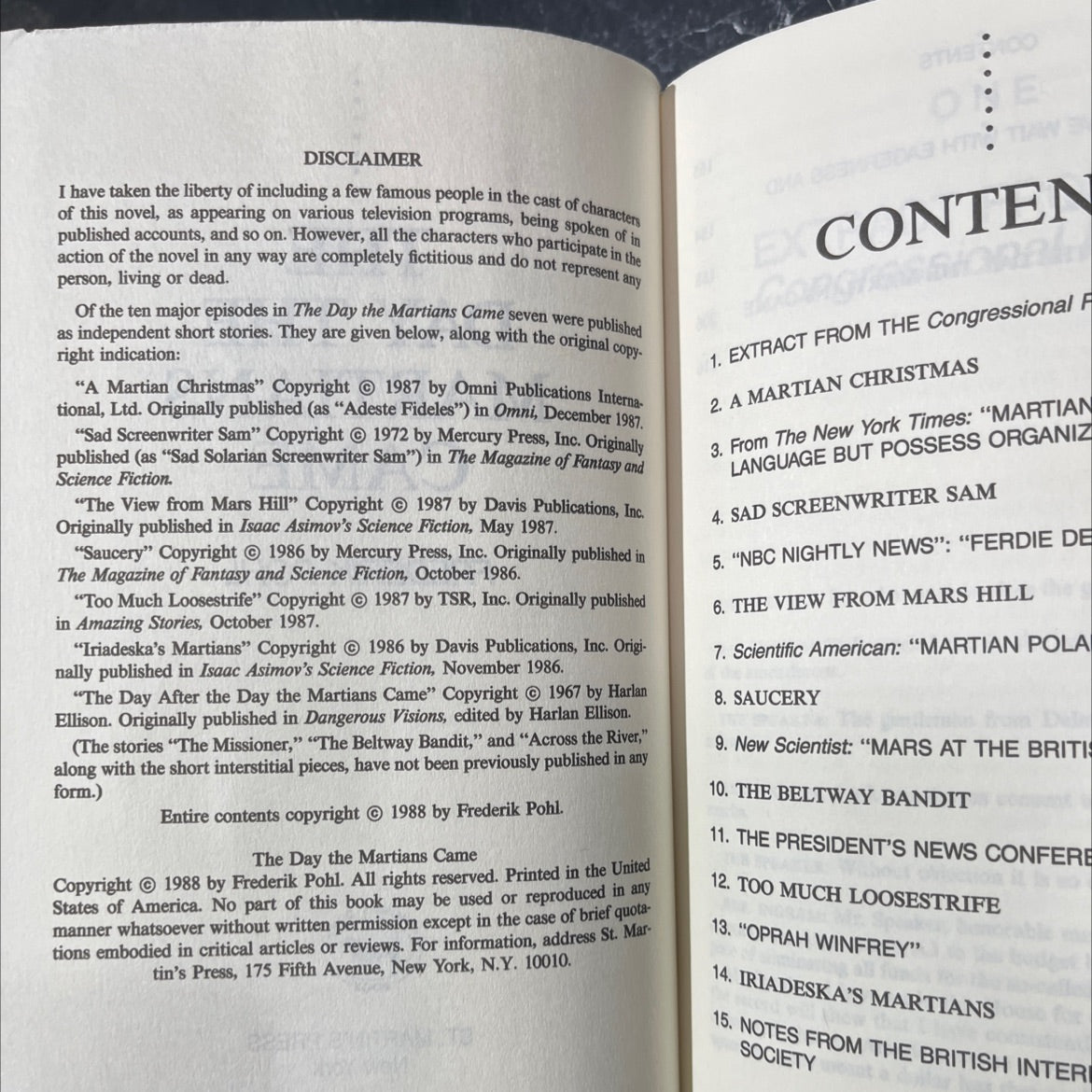 the day the martians came book, by frederik pohl, 1988 Hardcover image 3