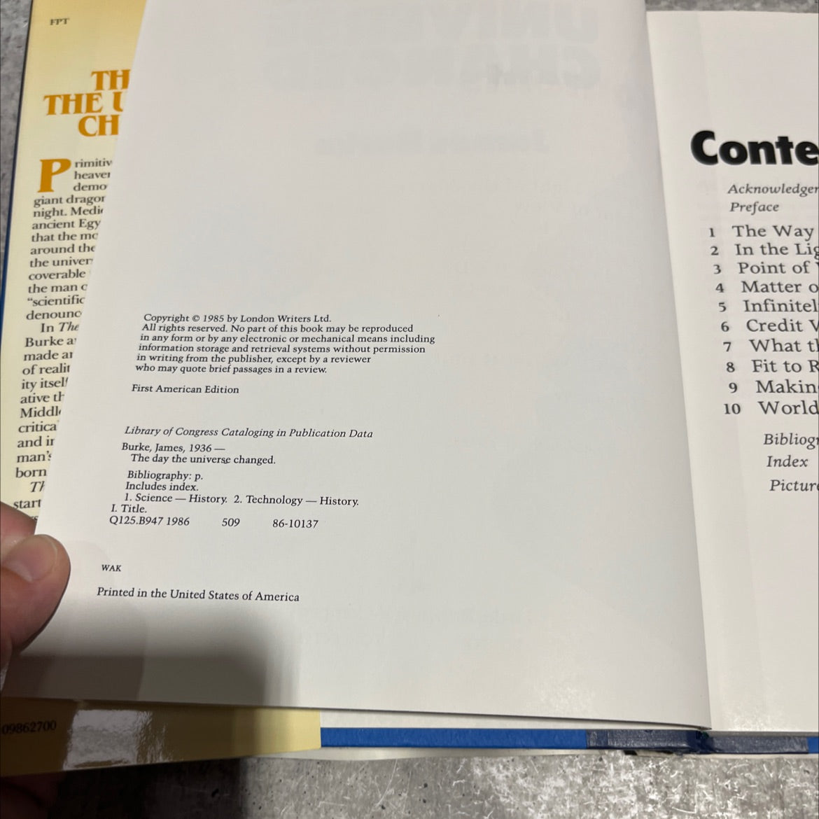 the day the universe changed book, by James Burke, 1985 Hardcover image 3