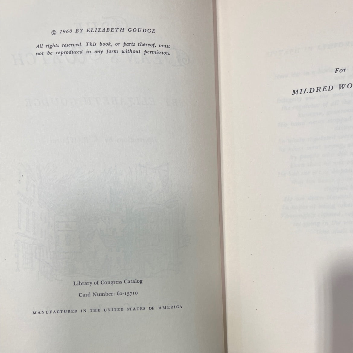 the dean's watch book, by elizabeth goudge, 1960 Hardcover image 3