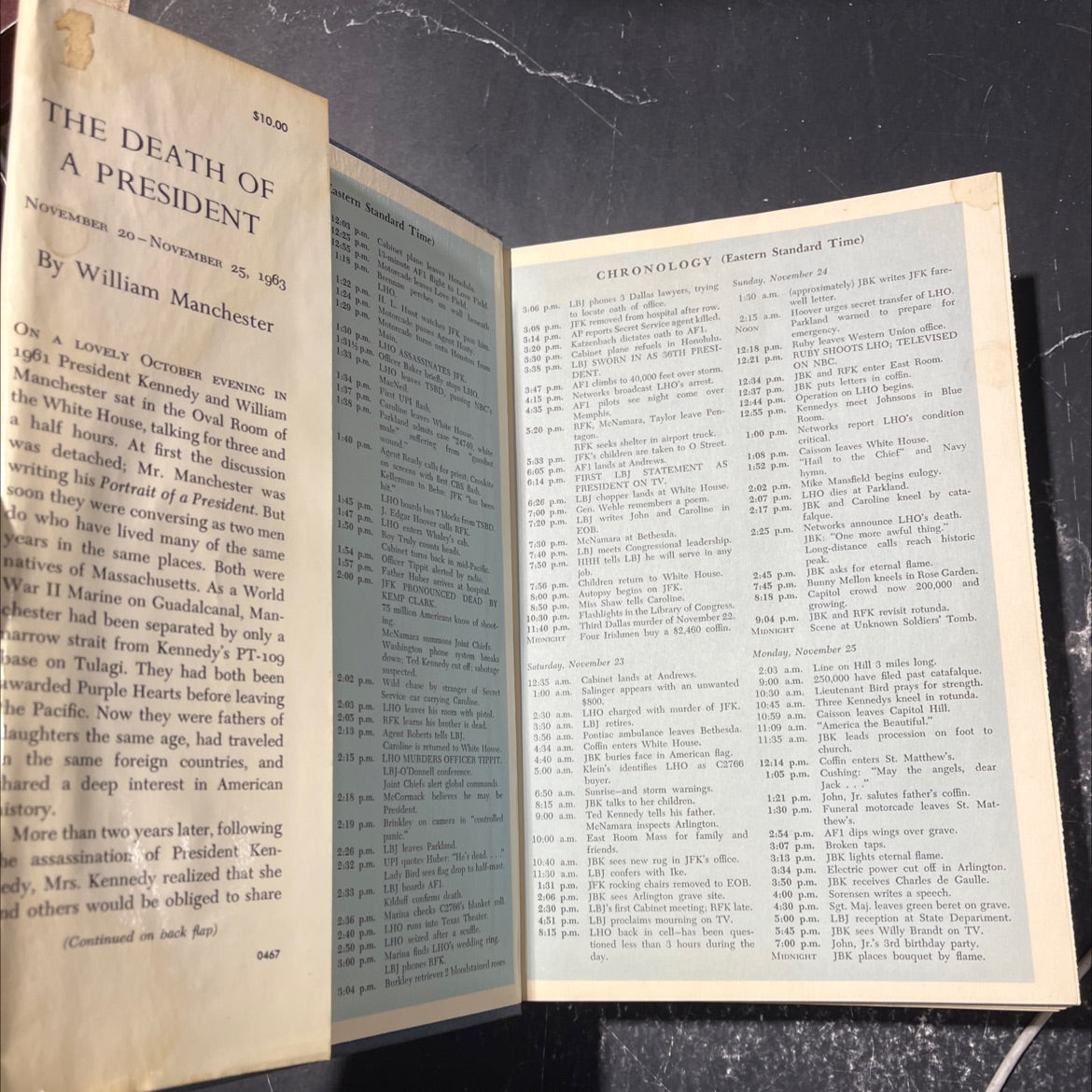 the death of a president book, by william manchester, 1967 Hardcover image 4