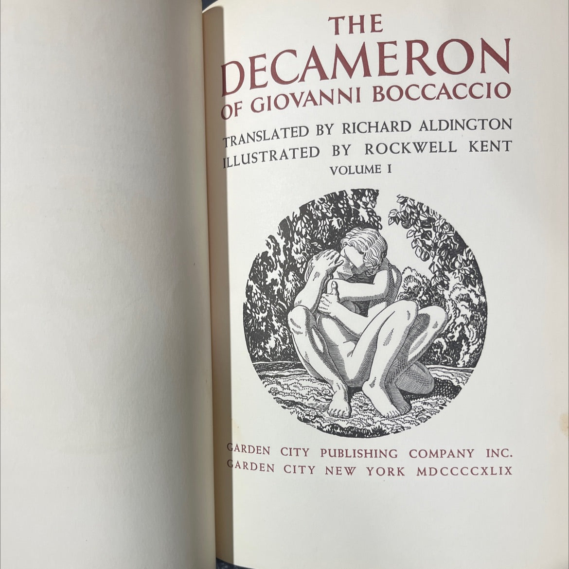 the decameron of giovanni boccaccio book, by giovanni boccaccio, 1949 Hardcover image 2