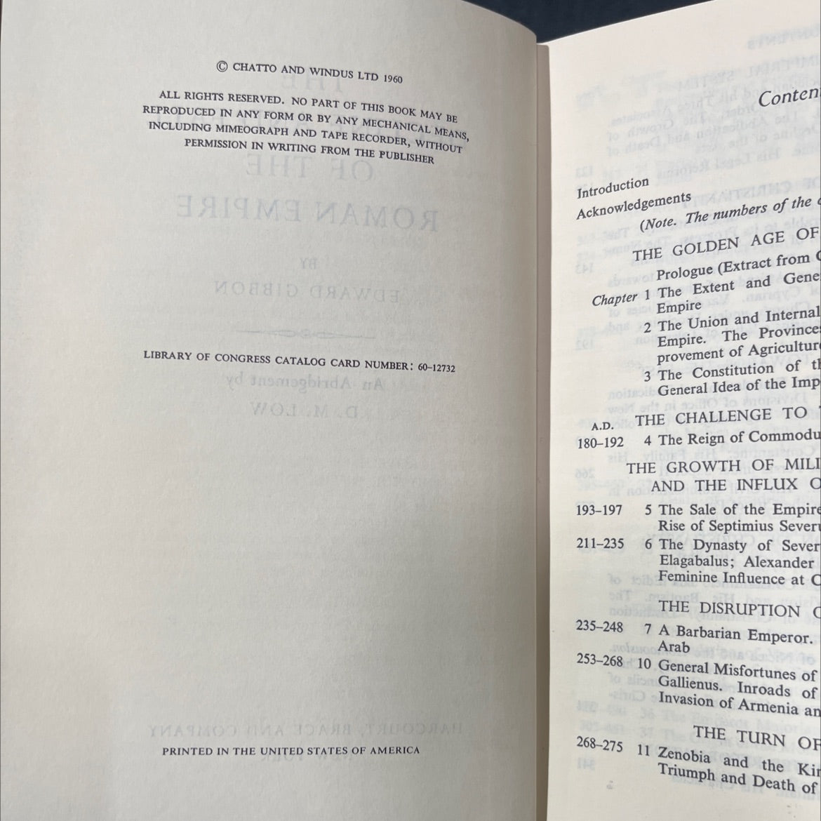 the decline and fall of the roman empire book, by edward gibbon, 1960 Hardcover image 3