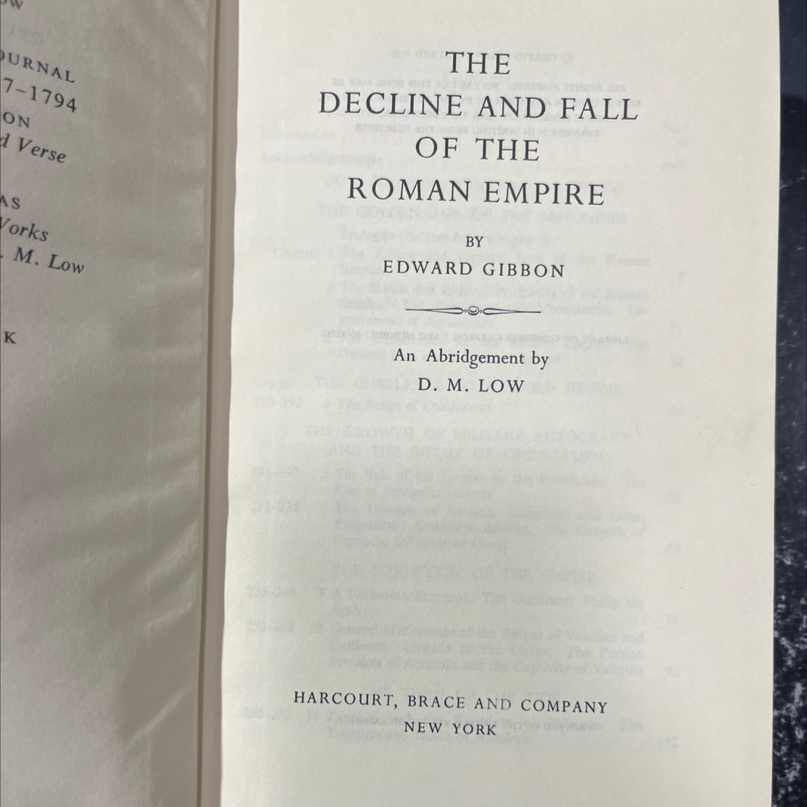 the decline and fall of the roman empire book, by edward gibbon, 1960 Hardcover image 2