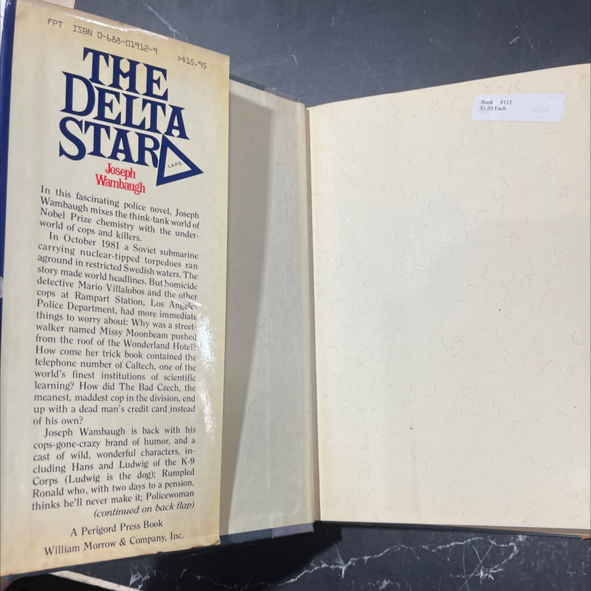 the delta star book, by Joseph Wambaugh, 1983 Hardcover image 4