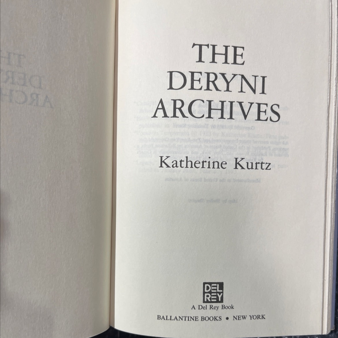 the deryni archives book, by Katherine Kurtz, 1986 Hardcover image 2