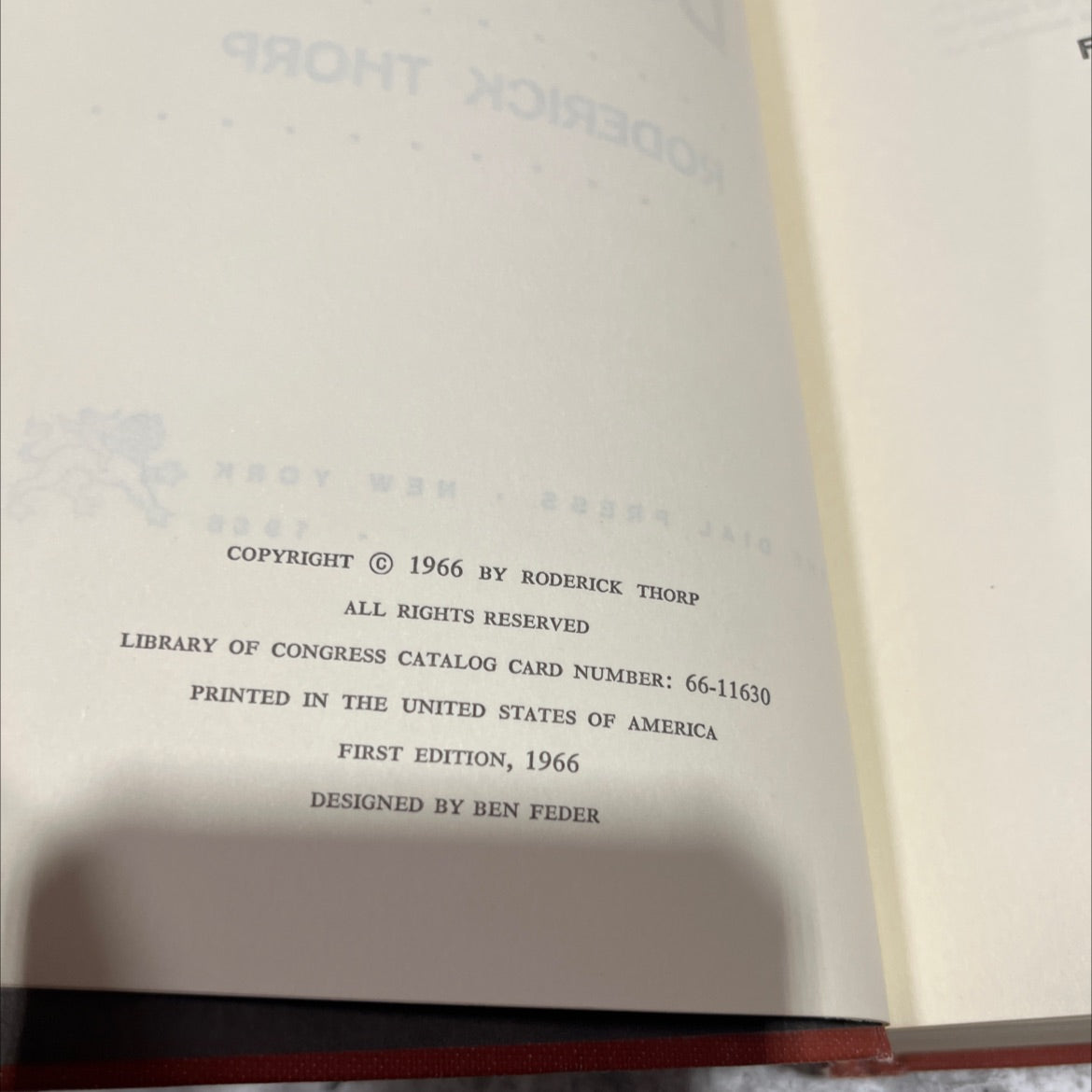 the detective book, by roderick thorp, 1966 Hardcover image 3