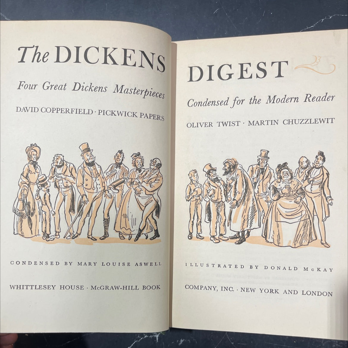 the dickens four great dickens masterpieces book, by charles dickens, 1943 Hardcover image 2