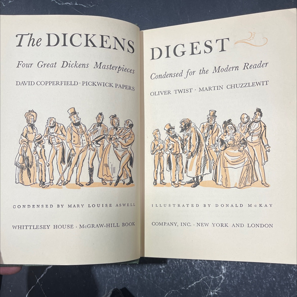 the dickens four great dickens masterpieces book, by charles dickens, 1943 Hardcover image 2