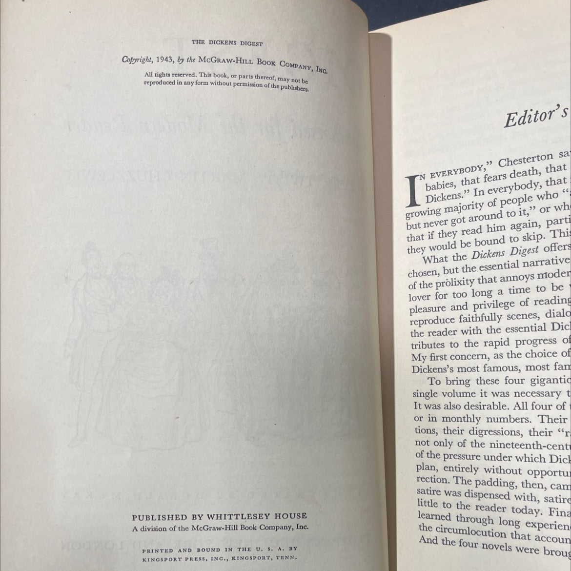 the dickens four great dickens masterpieces book, by charles dickens, 1943 Hardcover image 3