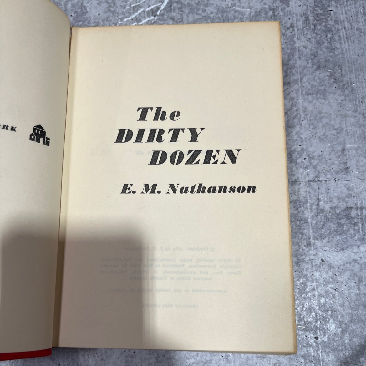 the dirty dozen book, by E. M. Nathanson, 1965 Hardcover image 2