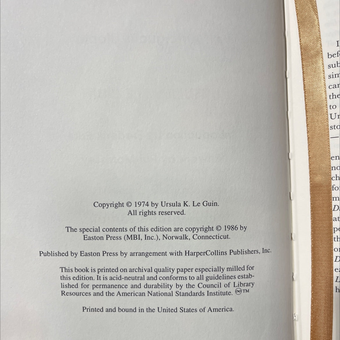 the dispossessed an ambiguous utopia book, by ursula k. le guin, 1986 Leather image 3
