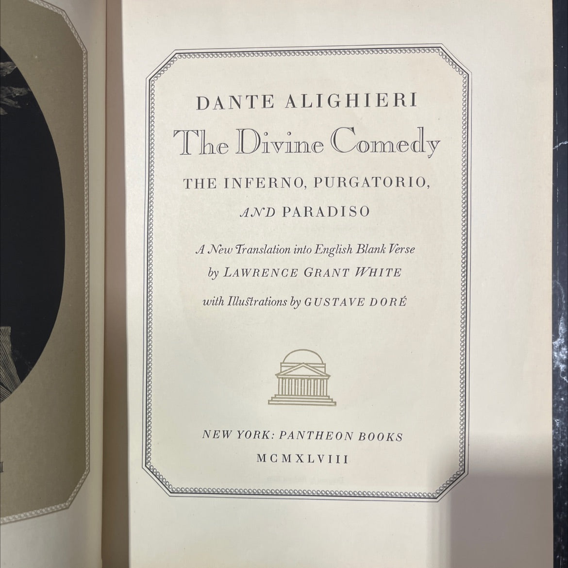 the divine comedy the inferno purgatorio and paradiso book, by dante alighieri, 1948 Hardcover image 2