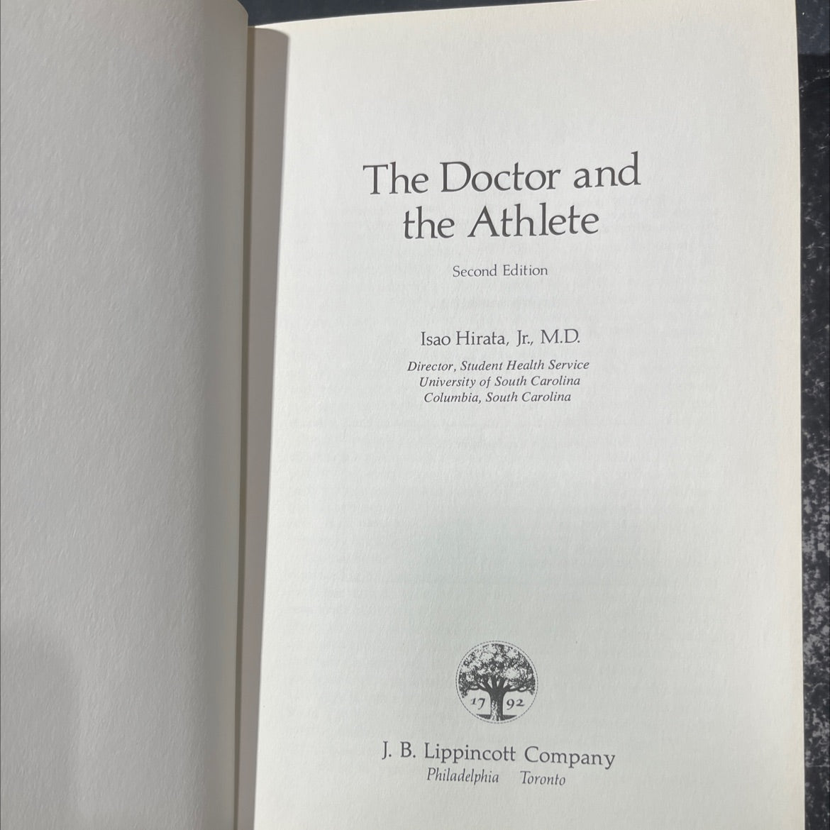 the doctor and the athlete book, by isao hirata, jr., m.d., 1974 Hardcover image 2
