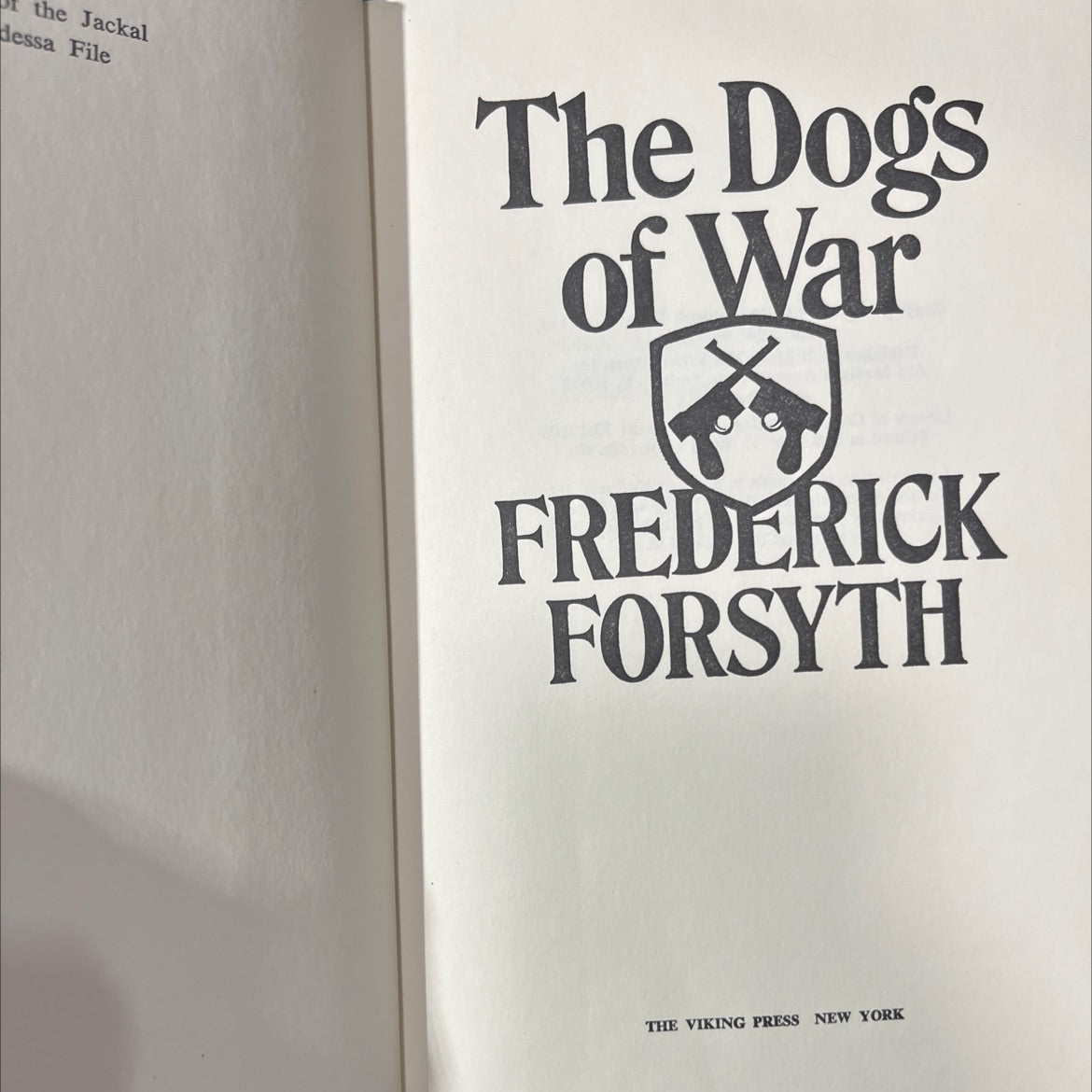 the dogs of war book, by frederick forsyth, 1974 Hardcover image 2