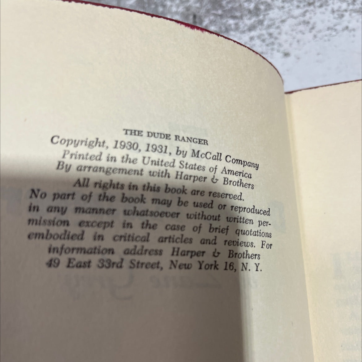 the dude ranger book, by zane grey, 1931 Hardcover image 3