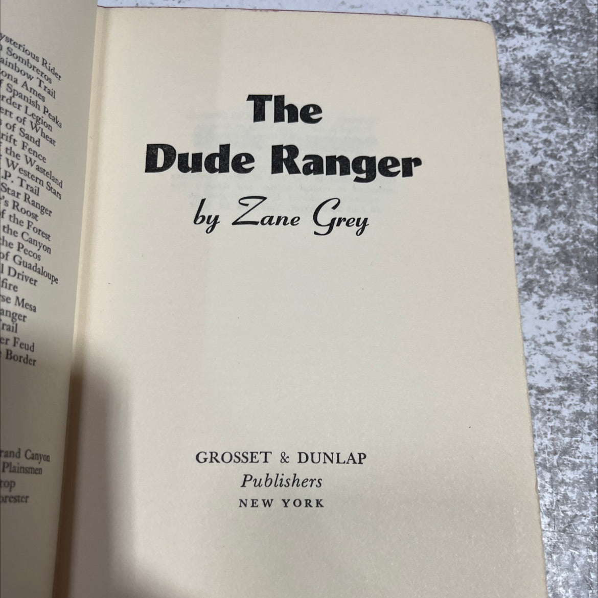 the dude ranger book, by zane grey, 1931 Hardcover image 2