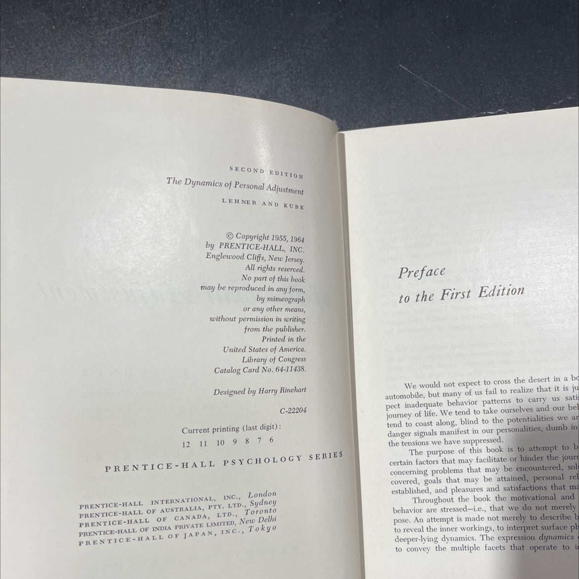 the dynamics of personal adjustment book, by george f. j. lehner, ella kube, 1964 Hardcover, Vintage image 3