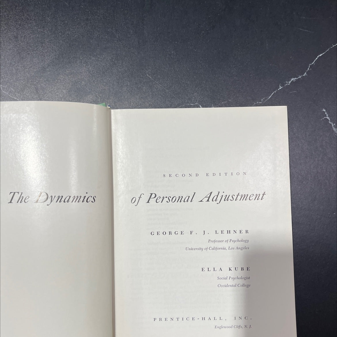 the dynamics of personal adjustment book, by george f. j. lehner, ella kube, 1964 Hardcover, Vintage image 2