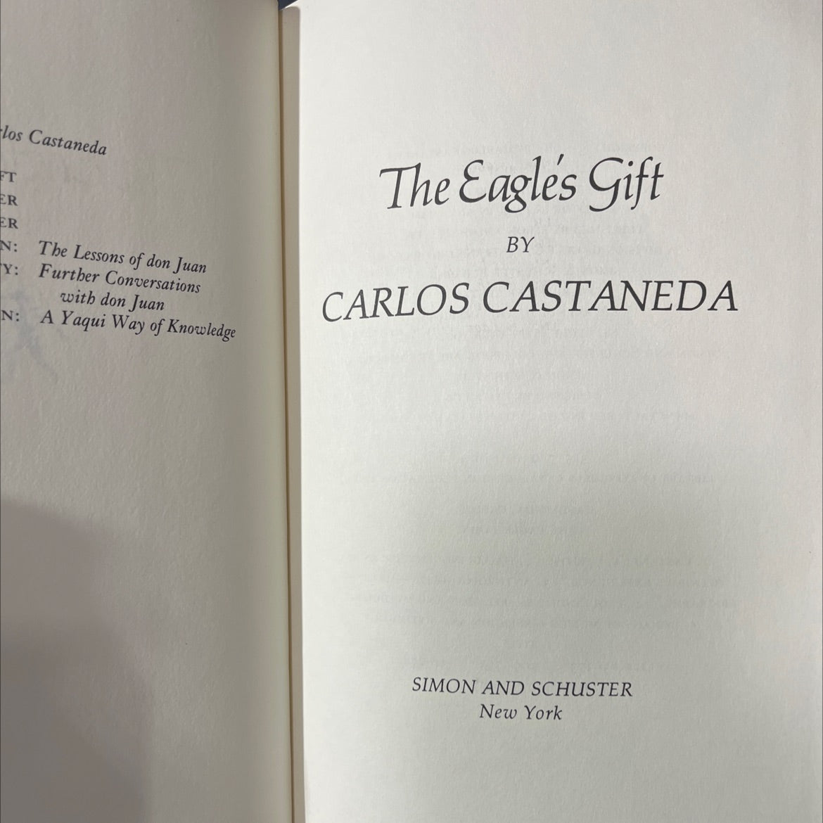 the eagle's gift book, by carlos castaneda, 1981 Hardcover image 2