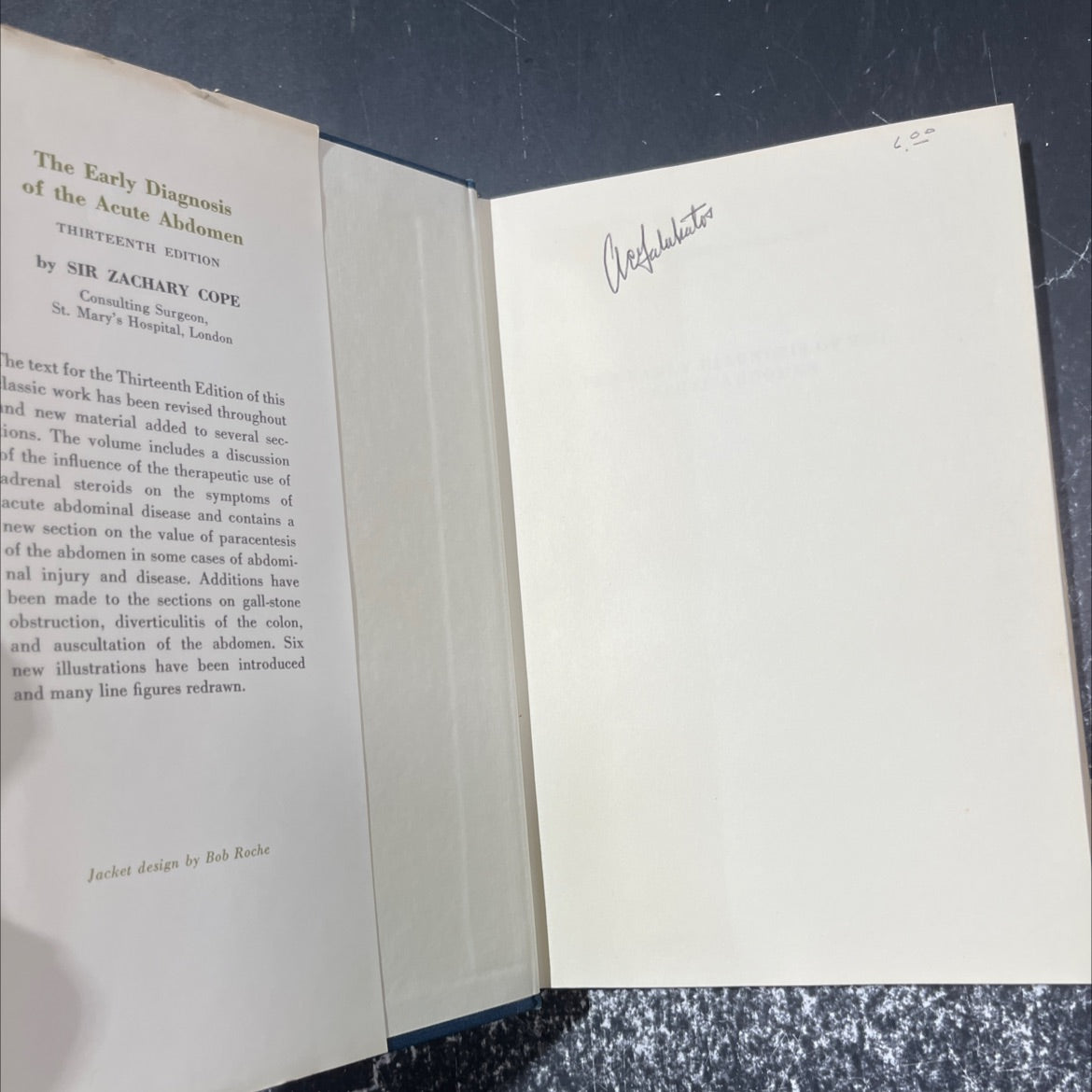 the early diagnosis of the acute abdomen book, by sir zachary cope, 1968 Hardcover image 4