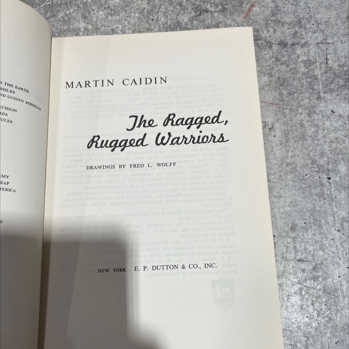 the earth smiles and guided missiles book, by martin caidin, 1967 Hardcover image 2