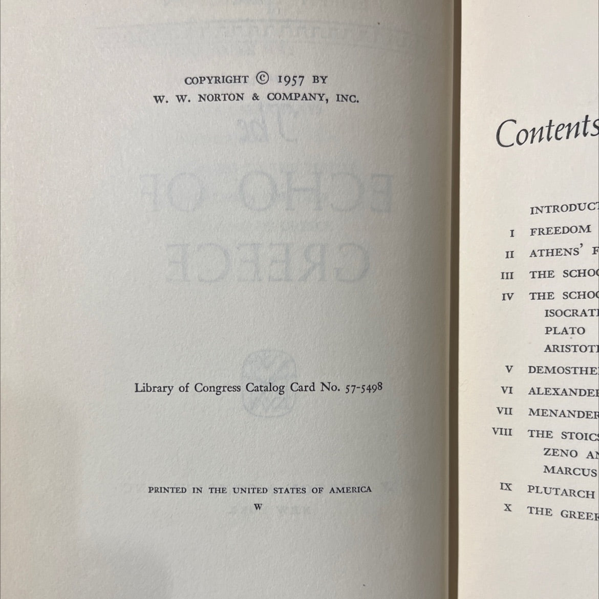 the echo of greece book, by edith hamilton, 1957 Hardcover image 3