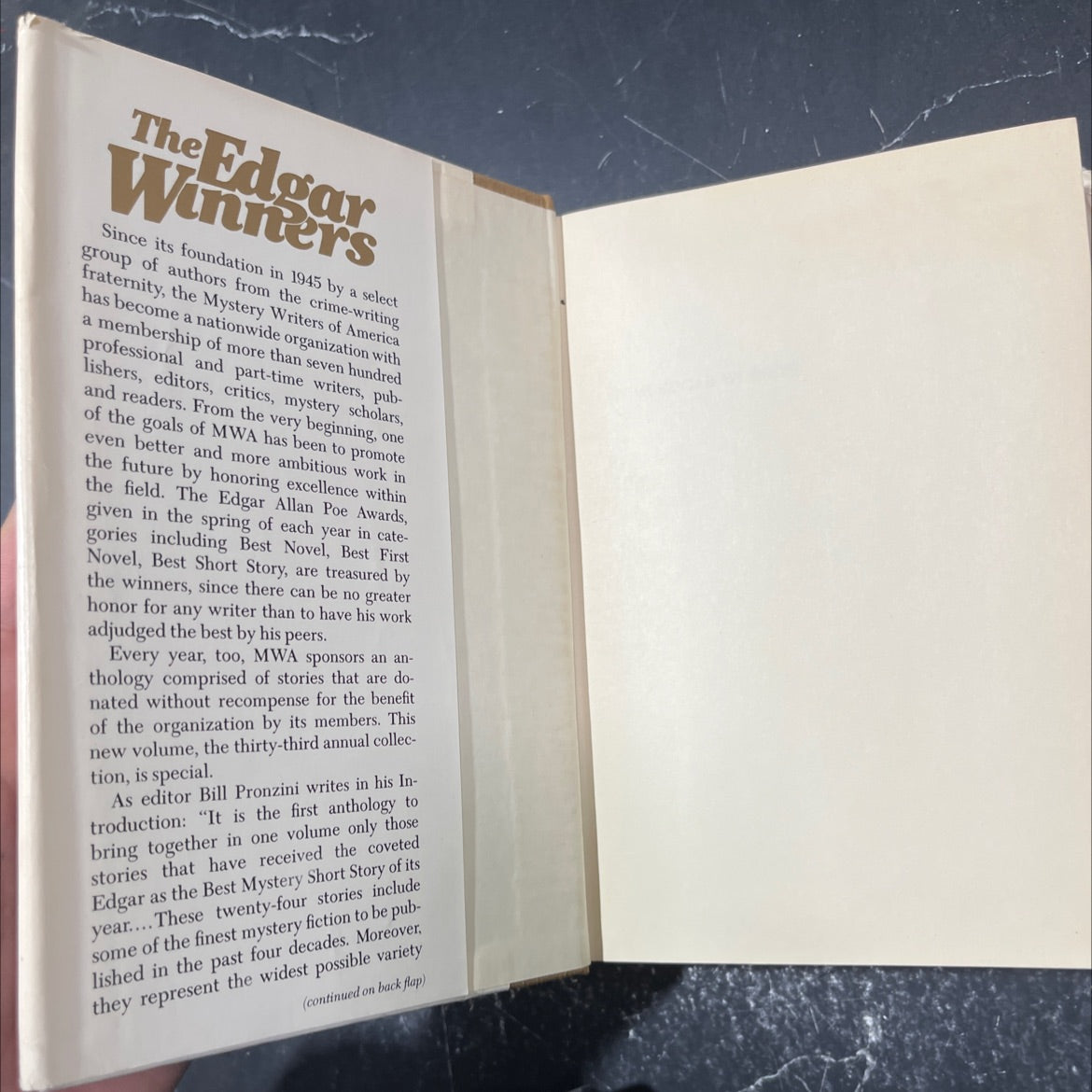 the edgar winners 33rd annual anthology of the mystery writers of america book, by Bill Pronzini, 1980 Hardcover image 4