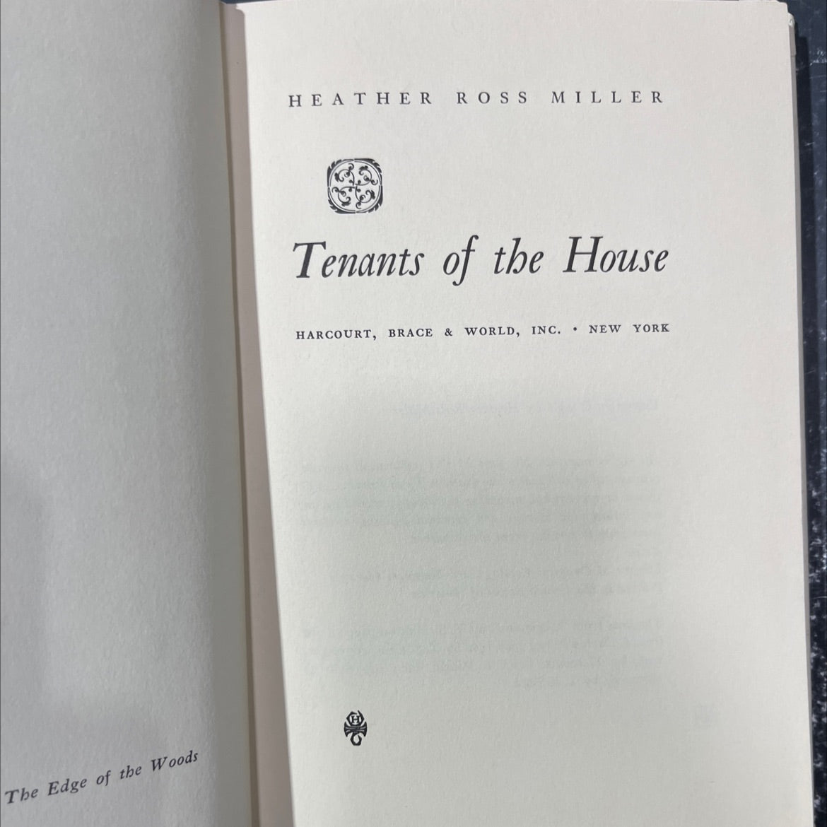 the edge of the woods book, by heather ross miller, 1966 Hardcover image 2