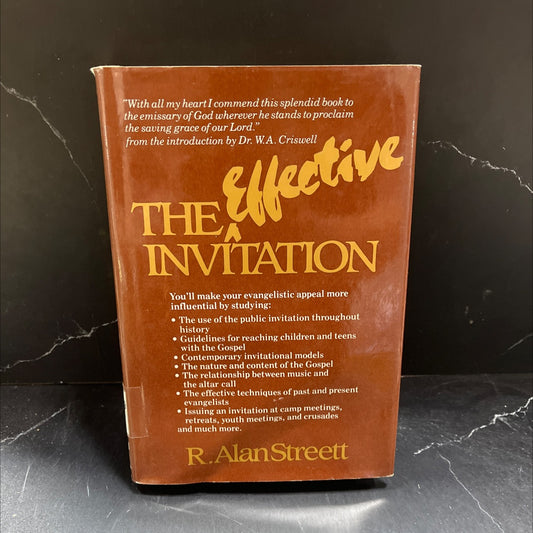 the effective invitation book, by R. Alan Streett, 1984 Hardcover image 1