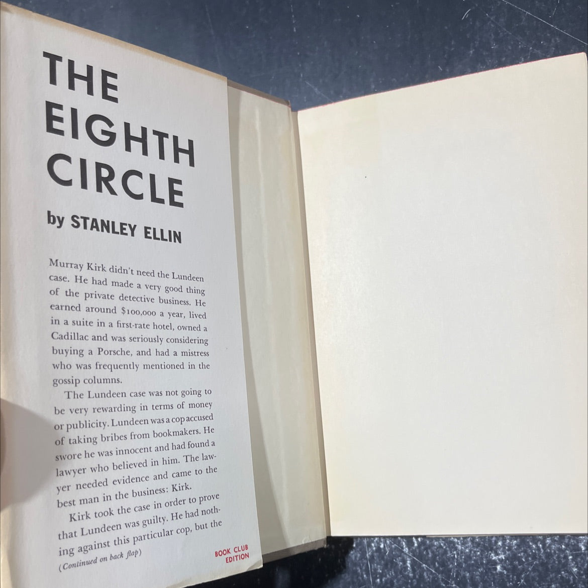 the eighth circle book, by stanley ellin, 1958 Hardcover image 4