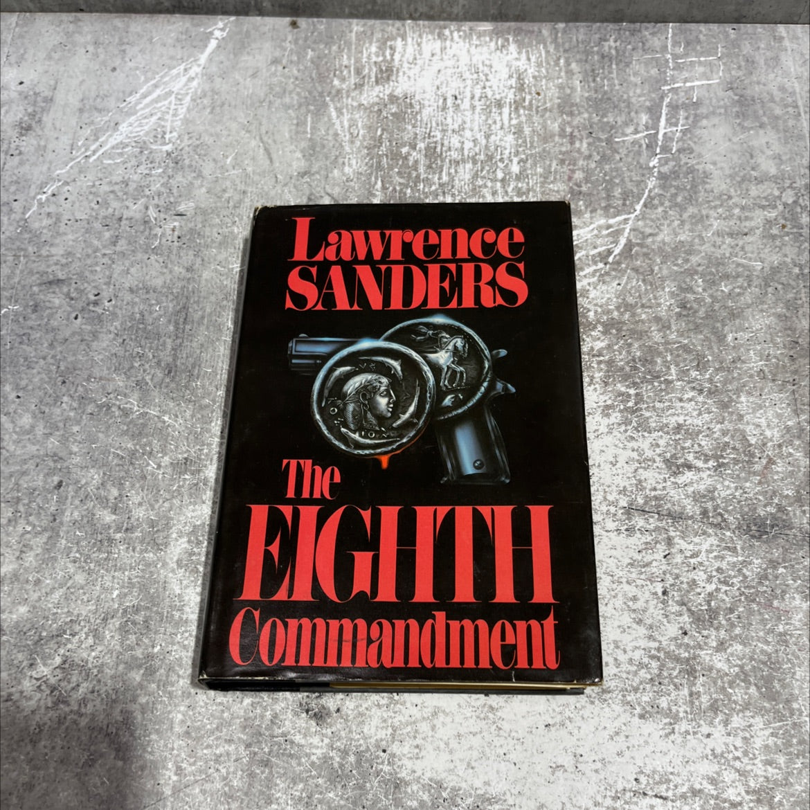 the eighth ment commandment book, by Lawrence Sanders, 1986 Hardcover image 1