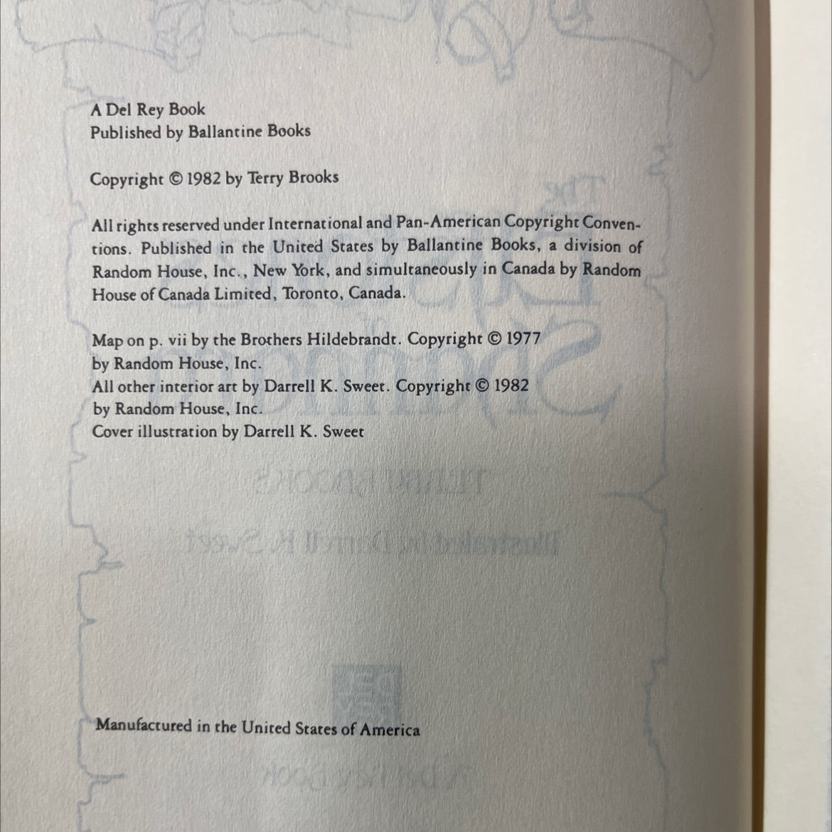 the elfstones shannara book, by terry brooks, 1982 Hardcover image 3